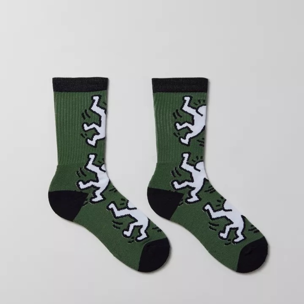 Keith Haring Dancing Figure Crew Sock